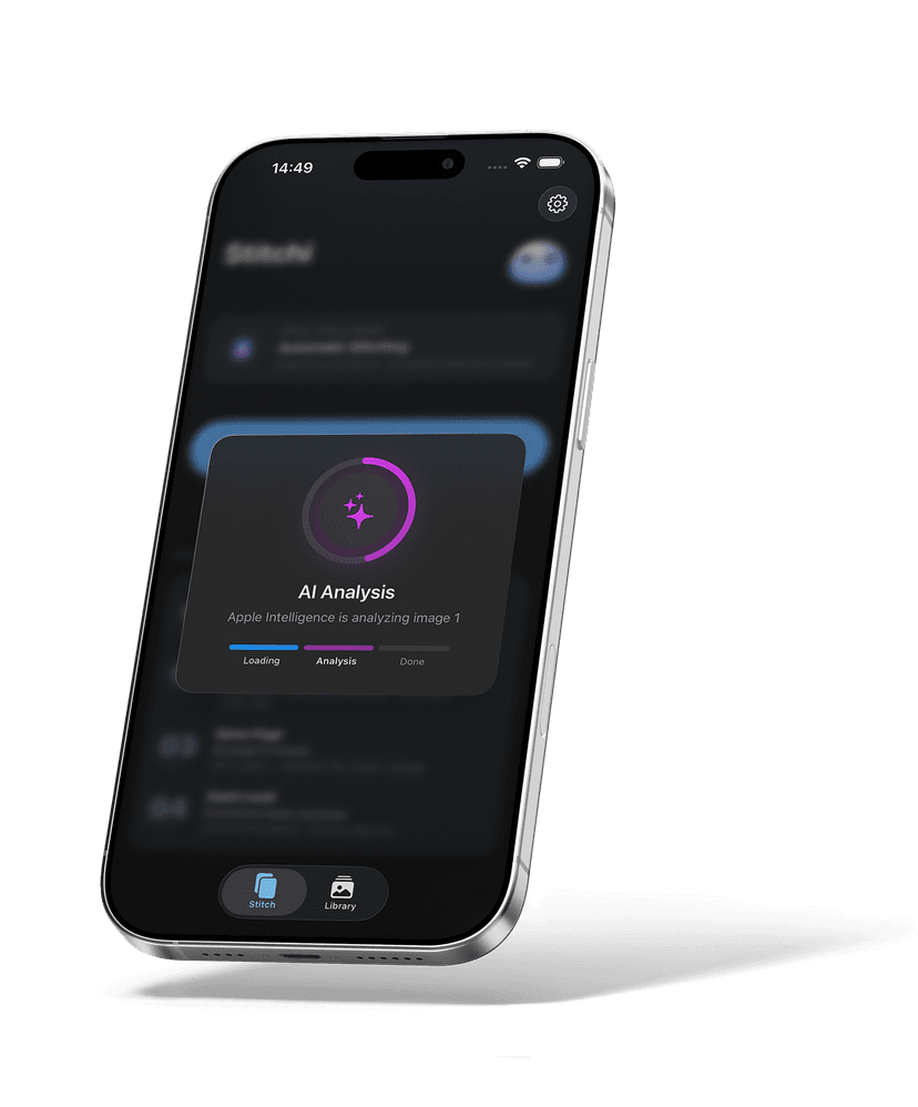 Stitchi App on iPhone